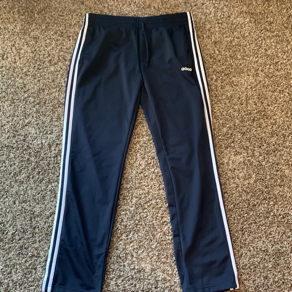 Adidas sweat pants - navy blue/white